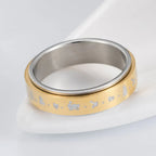 Anillo con Motivos para Hombre o Mujer Antiestrés Giratorio oro