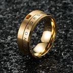 Anillo de Letras Anti-Estrés Giratorio oro