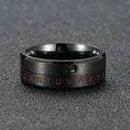 Anillo de Letras Anti-Estrés Giratorio negro