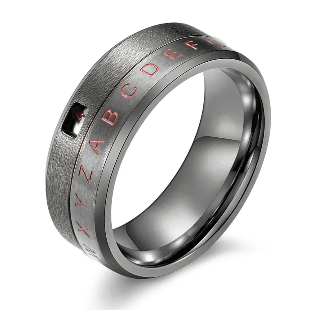 Anillo de Letras Anti-Estrés Giratorio negro