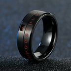 Anillo de Letras Anti-Estrés Giratorio negro