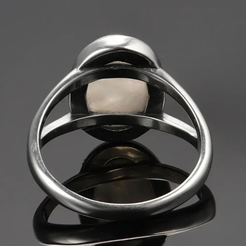 Anillo Ovalado para Mujer con Piedra de Luna