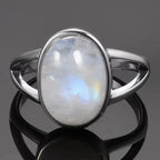 Anillo Ovalado para Mujer con Piedra de Luna