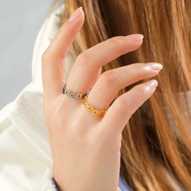 Anillo de Aro Patas oro y plata