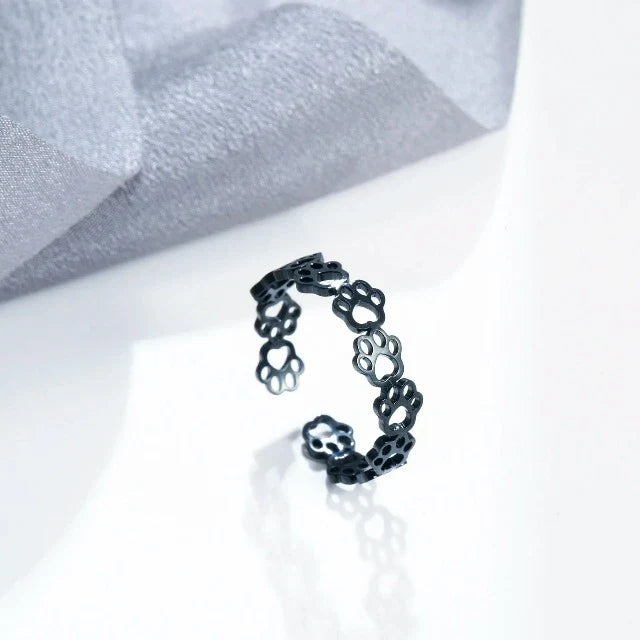 Anillo de Aro Patas negro