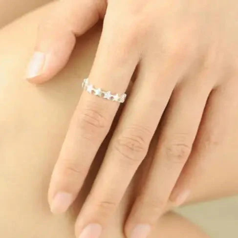 Anillo de Banda para Mujer Estrellas