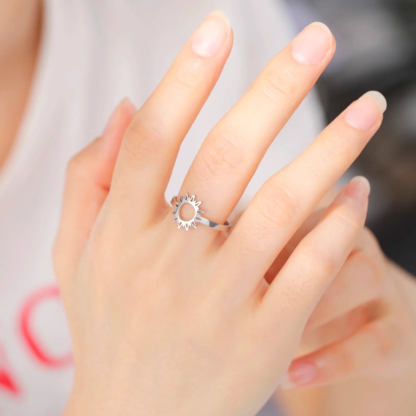 Anillo Sol para Mujer plata