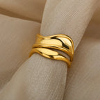 Anillo de Estilo Gota de Agua oro