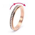 Anillo Giratorio Antiestrés con Circonio oro rosa