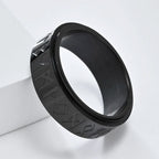 Anillo Vikingo para Hombre Anti-Estrés Giratorio negro
