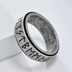Anillo Vikingo para Hombre Anti-Estrés Giratorio gris