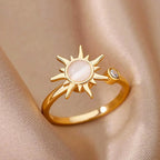 Anillo Anti-Estrés Anillo Giratorio Sol oro