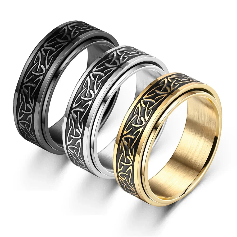 Anillo Anti-Estrés Vikingo Hombre Mujer plata