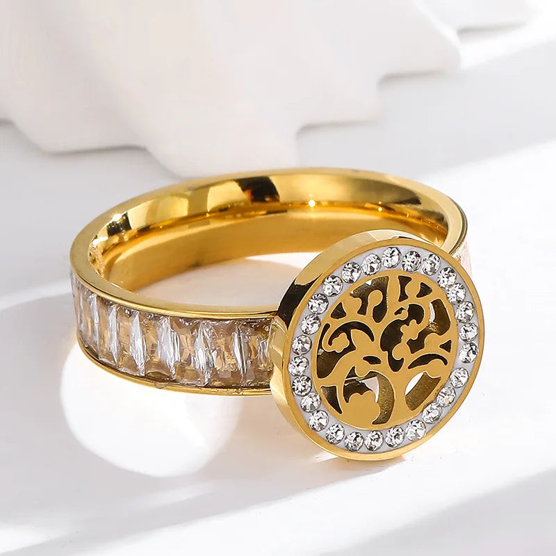 Anillo Árbol de la Vida con Circonio