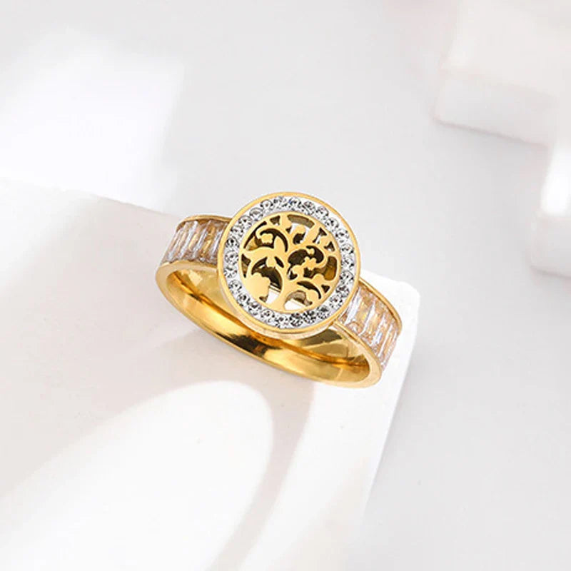 Anillo Árbol de la Vida con Circonio