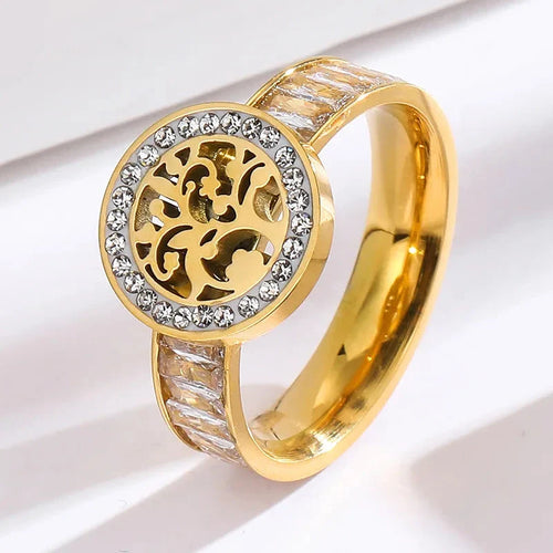 Anillo Árbol de la Vida con Circonio