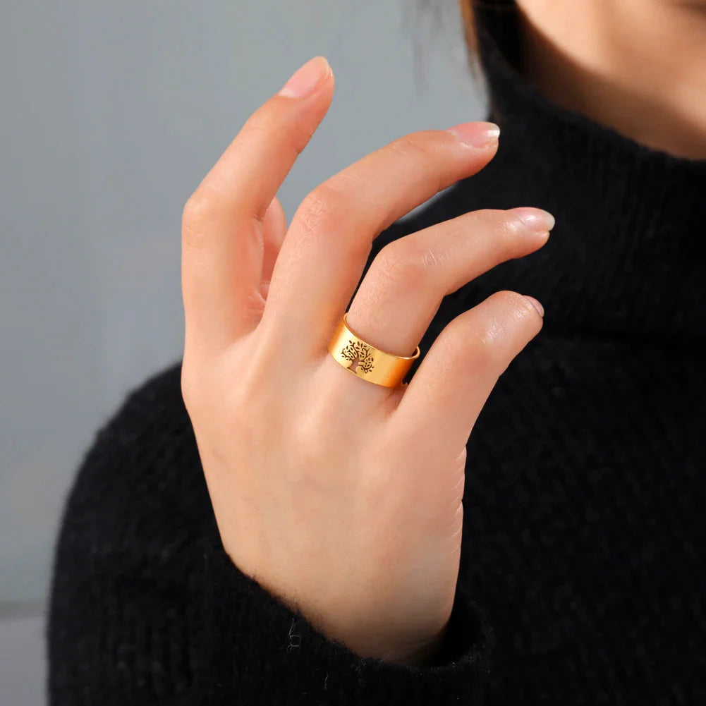 Anillo Árbol de la Vida Eternidad oro