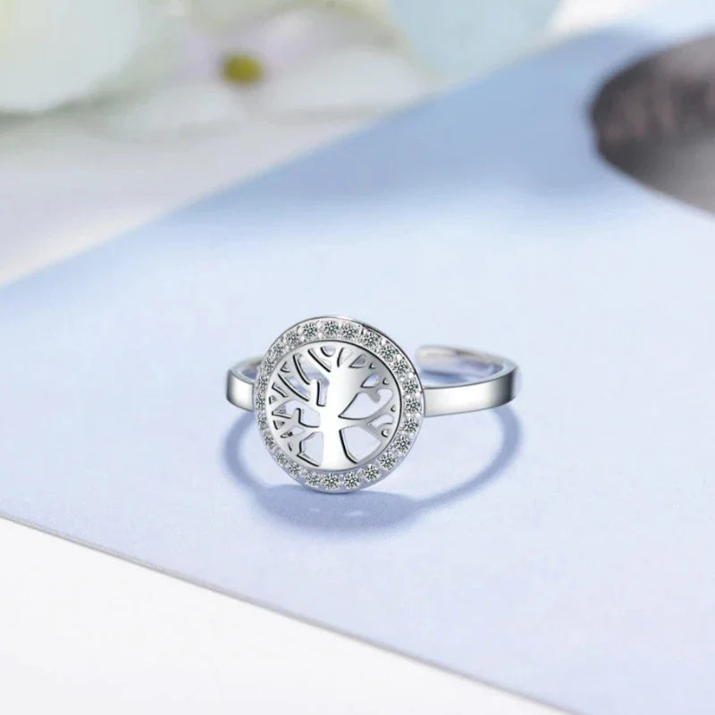 Anillo Árbol de la Vida Mujer Anillo de Plata