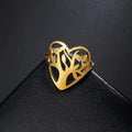 Anillo Árbol de la Vida Mujer Anillo Corazón oro