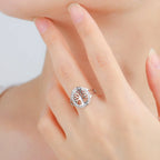 Anillo Árbol de la Vida con Circonio para Mujer en plata