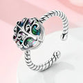 Anillo Árbol de la Vida Zirconia Mujer Plata
