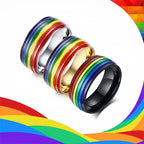 Bague arc-en-ciel homme