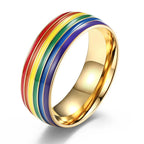 Bague arc-en-ciel homme