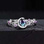 Anillo con Media Luna y Circonio plata
