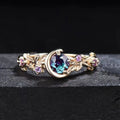Anillo con Media Luna y Circonio oro