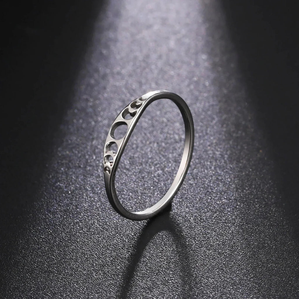Anillo con Cuartos de Luna de plata