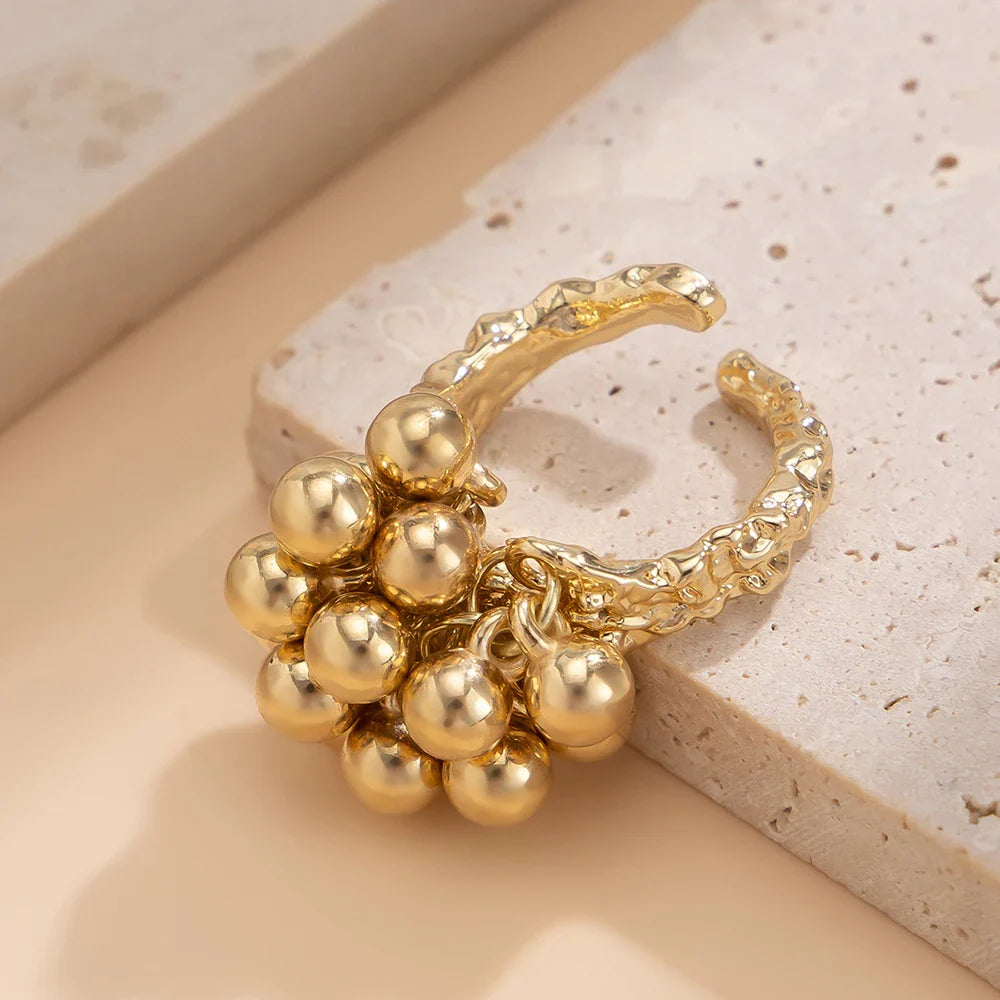 Anillo con Perlas Plateadas o Doradas oro
