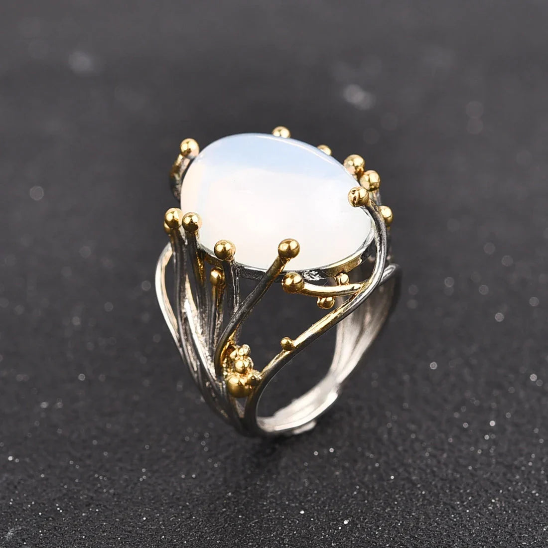 Anillo con Piedra Natural Piedra de Luna