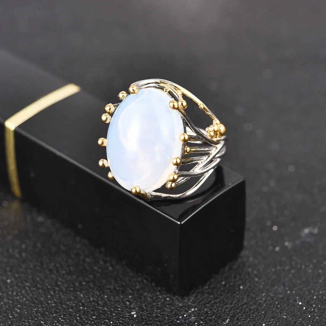 Anillo con Piedra Natural Piedra de Luna
