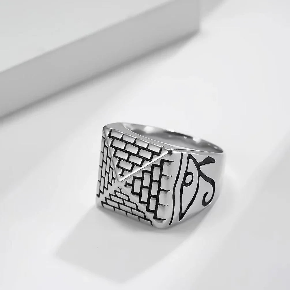 Anillo con Pirámide Egipcia plata