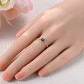Anillo con Trébol de 4 Hojas Verde