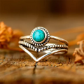 Anillo Bohemio con Piedra Natural