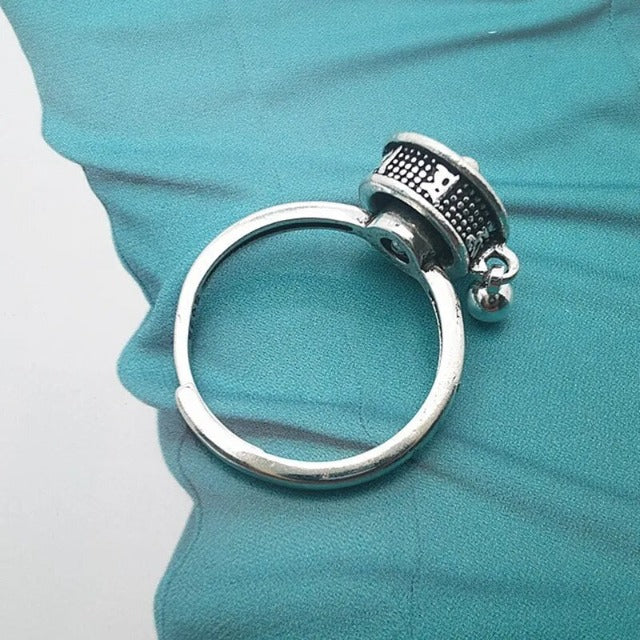 Anillo Budista Flor de Loto Plata