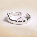 Anillo Cariño Gato Orejas plata