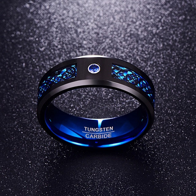 Anillo Celta hombre azul