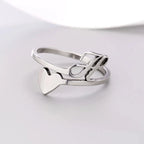 Anillo Corazón Inicial Plata H