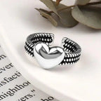 Anillo Corazón Retro para Mujer
