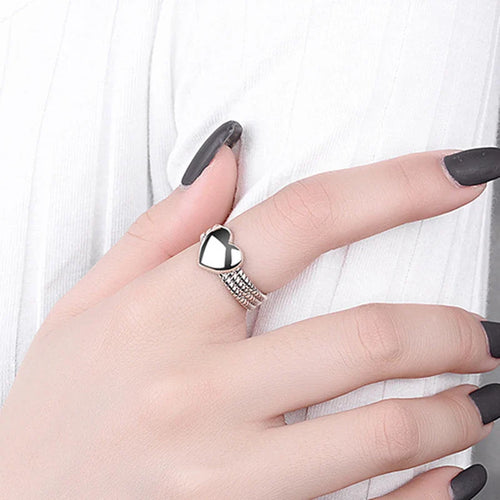 Anillo Corazón Retro para Mujer