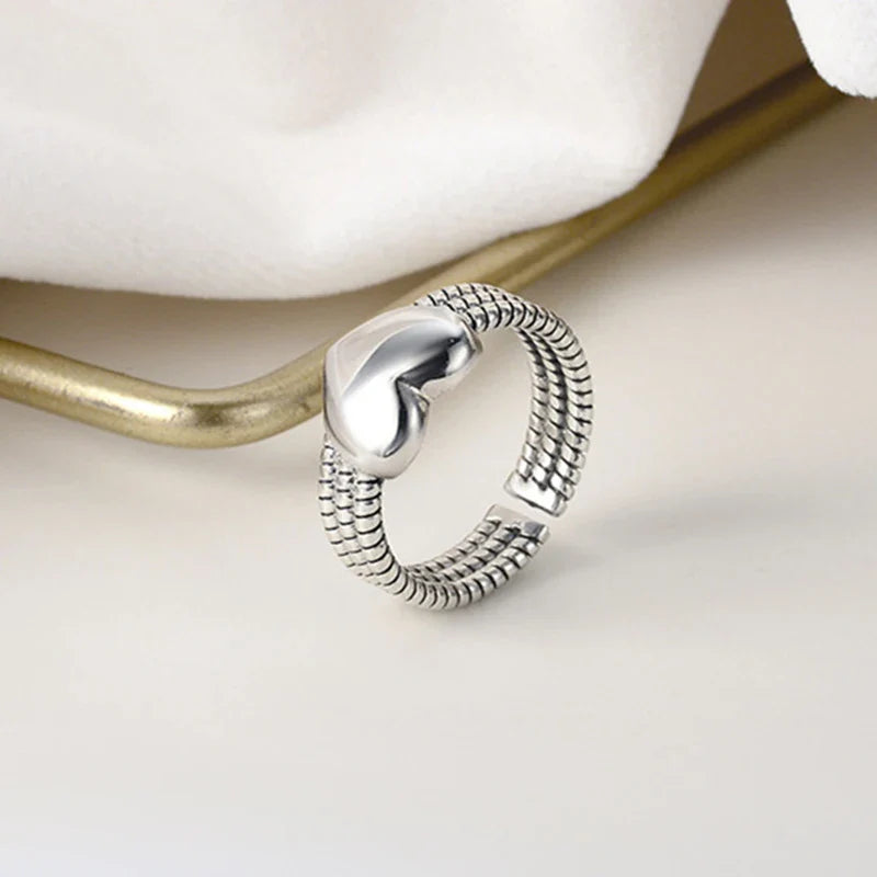 Anillo Corazón Retro para Mujer