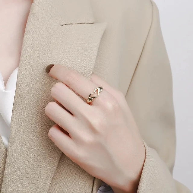 Anillo Corazón Romántico Plata