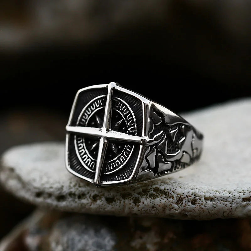 Anillo Brújula Rosa de los Vientos