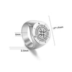 Anillo Brújula Rosa de los Vientos