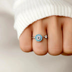 Anillo Contra la Ansiedad Ojo Azul Griego Turco Matiasma Mataki