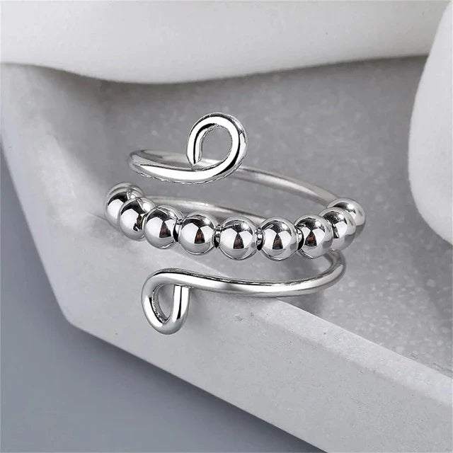 Anillo Contra la Ansiedad para Mujer plata