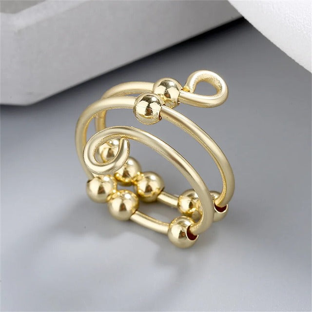 Anillo Contra la Ansiedad para Mujer oro
