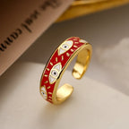 Anillo contra el Mal de Ojo Azul Turco Anillo rojo